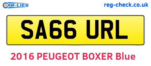 SA66URL are the vehicle registration plates.