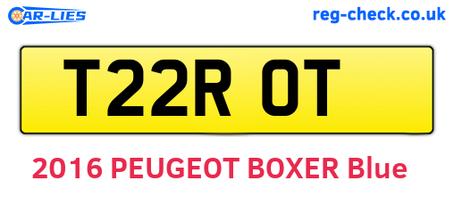 T22ROT are the vehicle registration plates.