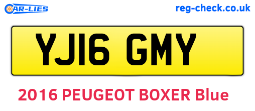 YJ16GMY are the vehicle registration plates.