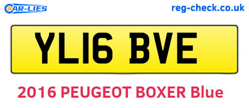 YL16BVE are the vehicle registration plates.