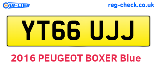 YT66UJJ are the vehicle registration plates.