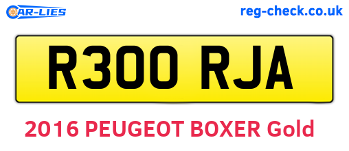 R300RJA are the vehicle registration plates.
