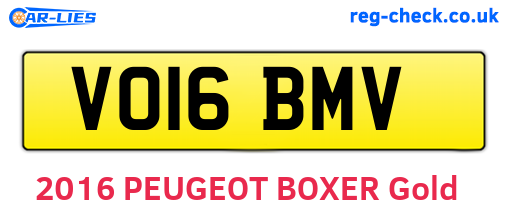 VO16BMV are the vehicle registration plates.