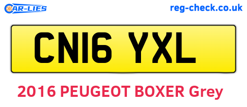 CN16YXL are the vehicle registration plates.