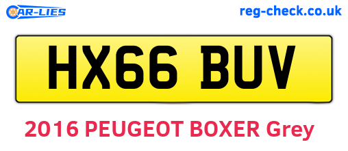 HX66BUV are the vehicle registration plates.
