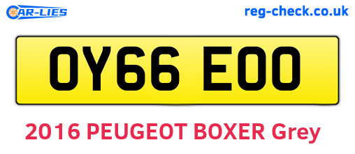 OY66EOO are the vehicle registration plates.