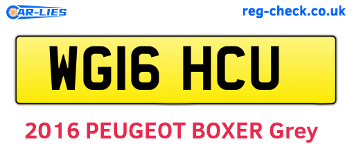 WG16HCU are the vehicle registration plates.