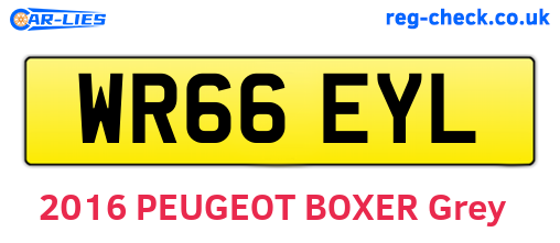 WR66EYL are the vehicle registration plates.