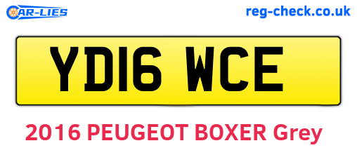 YD16WCE are the vehicle registration plates.