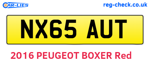 NX65AUT are the vehicle registration plates.