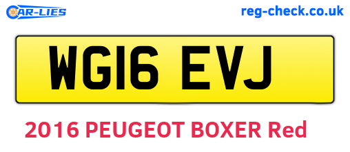 WG16EVJ are the vehicle registration plates.