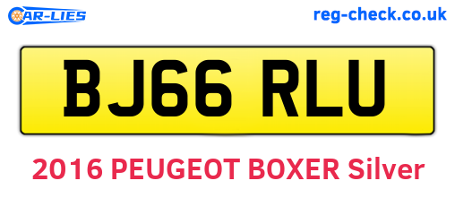 BJ66RLU are the vehicle registration plates.
