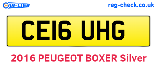CE16UHG are the vehicle registration plates.