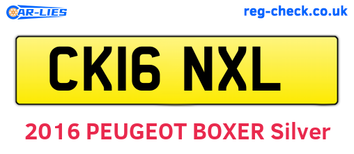 CK16NXL are the vehicle registration plates.
