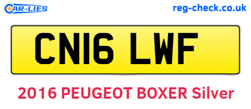 CN16LWF are the vehicle registration plates.