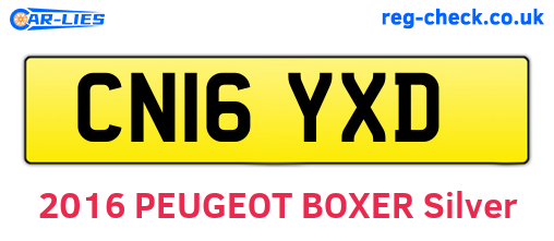 CN16YXD are the vehicle registration plates.