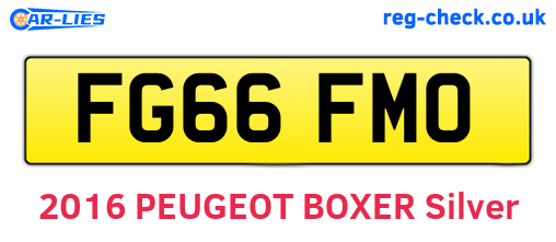 FG66FMO are the vehicle registration plates.