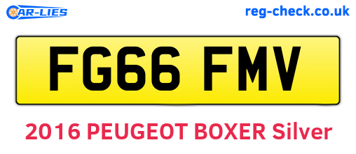 FG66FMV are the vehicle registration plates.