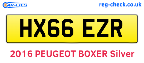 HX66EZR are the vehicle registration plates.