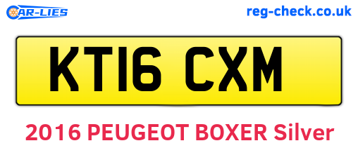 KT16CXM are the vehicle registration plates.