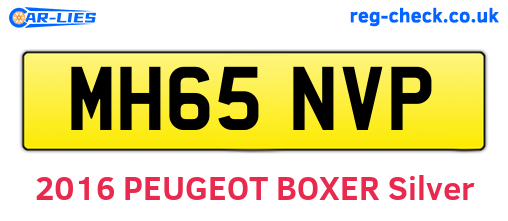 MH65NVP are the vehicle registration plates.