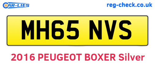 MH65NVS are the vehicle registration plates.