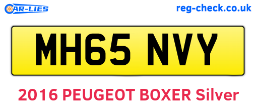 MH65NVY are the vehicle registration plates.