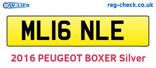 ML16NLE are the vehicle registration plates.