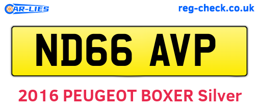 ND66AVP are the vehicle registration plates.