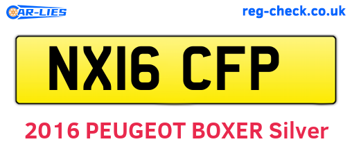 NX16CFP are the vehicle registration plates.