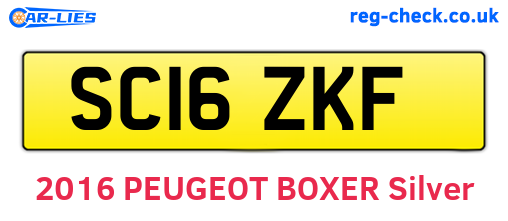 SC16ZKF are the vehicle registration plates.