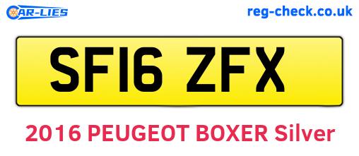 SF16ZFX are the vehicle registration plates.