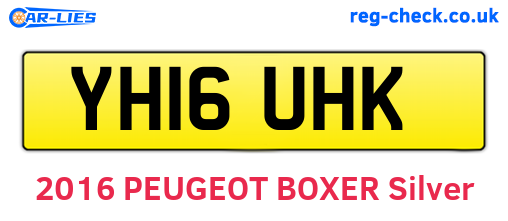 YH16UHK are the vehicle registration plates.