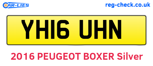 YH16UHN are the vehicle registration plates.