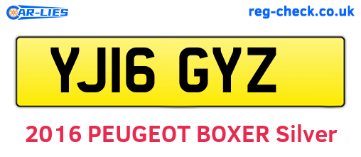 YJ16GYZ are the vehicle registration plates.