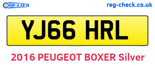 YJ66HRL are the vehicle registration plates.