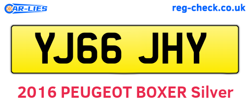 YJ66JHY are the vehicle registration plates.