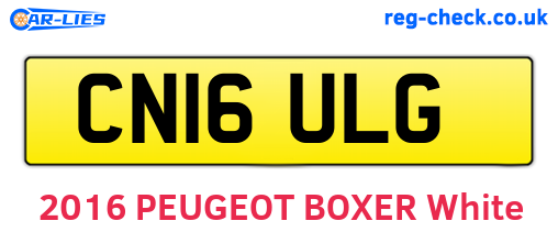 CN16ULG are the vehicle registration plates.