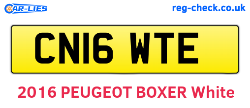 CN16WTE are the vehicle registration plates.