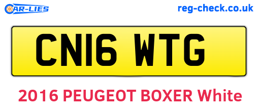 CN16WTG are the vehicle registration plates.