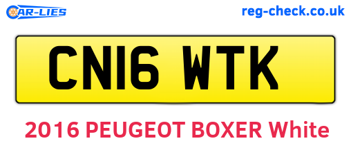 CN16WTK are the vehicle registration plates.