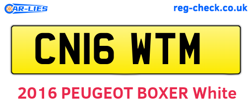 CN16WTM are the vehicle registration plates.