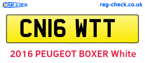 CN16WTT are the vehicle registration plates.