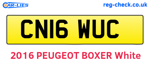 CN16WUC are the vehicle registration plates.