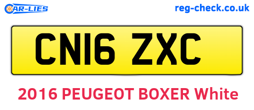 CN16ZXC are the vehicle registration plates.