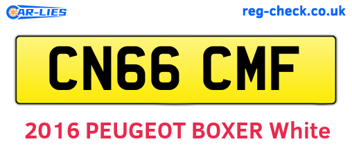 CN66CMF are the vehicle registration plates.
