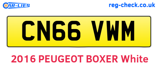 CN66VWM are the vehicle registration plates.
