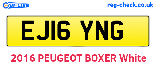 EJ16YNG are the vehicle registration plates.