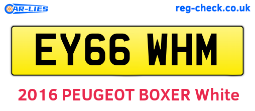 EY66WHM are the vehicle registration plates.