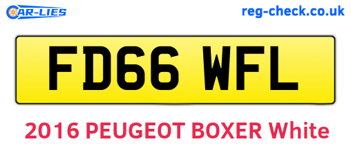 FD66WFL are the vehicle registration plates.